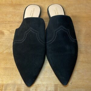 Cole Haan Black Suede Mules